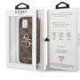 Guess 4G Metal Logo kryt pro iPhone 13 mini - hnědý