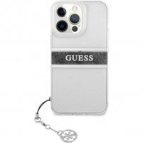 Guess 4G Grey Stripe kryt pro iPhone 13 Pro Max - šedý