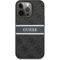Guess 4G Printed Stripe kryt pro iPhone 13 Pro Max - šedý