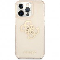 Guess Big 4G Full Glitter kryt pro iPhone 13 Pro Max - zlatý