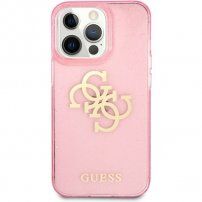 Guess Big 4G Full Glitter kryt pro iPhone 13 Pro Max - růžový