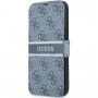 Guess 4G Printed Stripe flipové pouzdro pro iPhone 13 Pro - modré