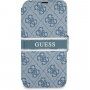 Guess 4G Printed Stripe flipové pouzdro pro iPhone 13 Pro - modré