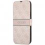 Guess 4G Printed Stripe flipové pouzdro pro iPhone 13 mini - růžové