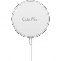 CubeNest S100 magnetická bezdrátová nabíječka s podporou MagSafe pro iPhone - stříbrná