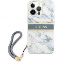 Guess Marble Stripe kryt pro iPhone 13 Pro Max - modrý