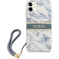Guess Marble Stripe kryt pro iPhone 11 - modrý