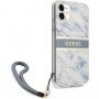 Guess Marble Stripe kryt pro iPhone 11 - modrý