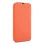 Peněženkové pouzdro ze silikonu a PU kůže pro iPhone 13 Pro Max - oranžové