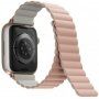 UNIQ Revix oboustranný řemínek pro Apple Watch 42mm / 41mm / 40mm / 38mm - růžovobéžový