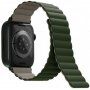 UNIQ Revix oboustranný řemínek pro Apple Watch 42mm / 41mm / 40mm / 38mm - zelenobéžový
