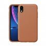 Nárazuvzdorný kryt s texturou kůže pro iPhone XR - hnědý