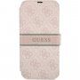 Guess 4G Printed Stripe flipové pouzdro pro iPhone 13 - růžové