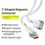 Baseus nabíjecí magnetický kabel s konektorem MagSafe 2 (tvar T) / USB-C pro MacBook - 2m - bílý