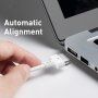 Baseus nabíjecí magnetický kabel s konektorem MagSafe 2 (tvar T) / USB-C pro MacBook - 2m - bílý