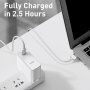 Baseus nabíjecí magnetický kabel s konektorem MagSafe 2 (tvar T) / USB-C pro MacBook - 2m - bílý