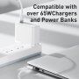 Baseus nabíjecí magnetický kabel s konektorem MagSafe 2 (tvar T) / USB-C pro MacBook - 2m - bílý
