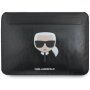 Karl Lagerfeld kožená obálka pro iPad Pro 12,9" / MacBook do 14" - černá