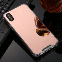 Zrcadlový kryt pro iPhone X / XS - růžovozlatý
