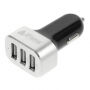 iFans výkonná nabíječka do auta (5.1A) se třemi USB porty pro Apple iPhone / iPad / iPod - černo-stříbrná