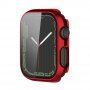 Metalické pouzdro s tvrzeným sklem pro Apple Watch 41mm - červené