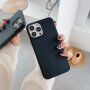 Ochranný mrazivě třpytivý kryt pro iPhone 13 Pro Max - černý