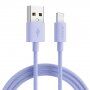 JOYROOM opletený datový a nabíjecí kabel USB-A / Lightning pro iPhone / iPad / iPod / AirPods - 1 m - fialový
