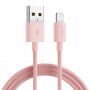 Joyroom opletený datový a nabíjecí kabel USB-A / Lightning pro iPhone / iPad / iPod / AirPods - 2 m - růžový