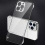 Ochranný matný transparentní kryt pro iPhone 13 Pro Max - stříbrný