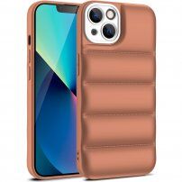 Ochranný kryt s polštářky pro iPhone 13 - hnědý 