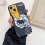 Kryt z měkkého plastu astronaut ve vesmíru pro iPhone 12 - černý