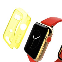 HAWEEL tenký průhledný obal / kryt pro Apple Watch 38mm - žlutý