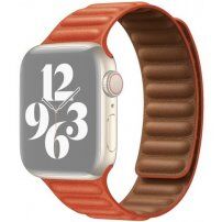 Řemínek kožený tah pro Apple Watch 42mm / 41mm / 40mm / 38mm - cihlový