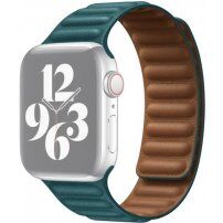 Řemínek kožený tah pro Apple Watch 42mm / 41mm / 40mm / 38mm - tyrkysový