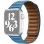 Řemínek kožený tah pro Apple Watch 42mm / 41mm / 40mm / 38mm - nebesky modrý
