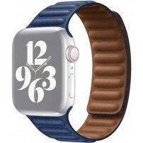 Řemínek kožený tah pro Apple Watch 42mm / 41mm / 40mm / 38mm - královsky modrý