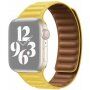 Řemínek kožený tah pro Apple Watch 42mm / 41mm / 40mm / 38mm - žlutý