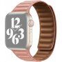 Řemínek kožený tah pro Apple Watch 42mm / 41mm / 40mm / 38mm - růžový