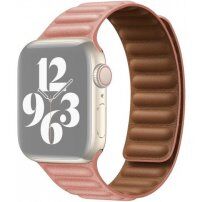 Řemínek kožený tah pro Apple Watch 42mm / 41mm / 40mm / 38mm - růžový