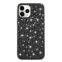 Ochranný kryt s flitry pro iPhone 12 Pro Max - černý