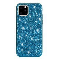 Ochranný kryt s flitry pro iPhone 11 Pro Max - modrý