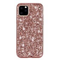 Ochranný kryt s flitry pro iPhone 11 Pro - růžovozlatý