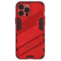 Odolný ochranný kryt se stojánkem pro iPhone 13 Pro - červený
