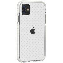 Ochranný transparentní kryt se vzorem křížků pro iPhone 11 - bílý