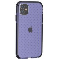 Ochranný transparentní kryt se vzorem křížků pro iPhone 11 - modrý