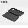 HOCO luxusní flipové pouzdro z umělé kůže pro Apple iPhone XS / iPhone X - černé