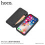 HOCO luxusní flipové pouzdro z umělé kůže pro Apple iPhone XS / iPhone X - černé