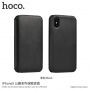 HOCO luxusní flipové pouzdro z umělé kůže pro Apple iPhone XS / iPhone X - červené