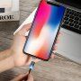 FLOVEME Round magnetický kabel USB-A / USB-C / Micro USB / Lightning pro iPhone / iPad / iPod / AirPods - 1 m - černá