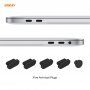 ENKAY 3v1 lesklý kryt s ultra tenkým krytem EU klávesnice a záslepkami portů pro MacBook Pro 15" s Touch Barem (A1707 / A1990) - čirý